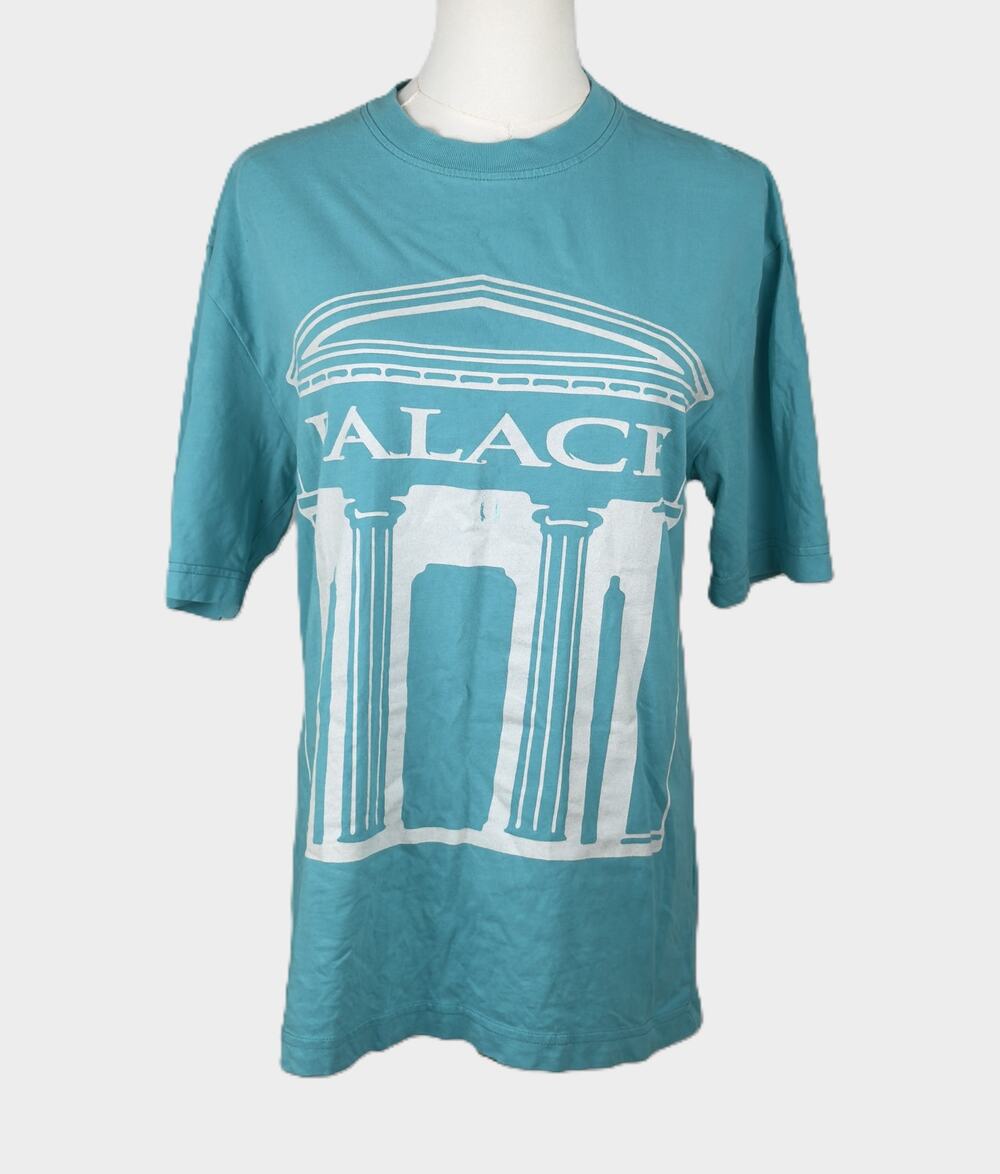Palace London Stronghold T-Shirt 3M 2016 FW16 Aqua Blue White Sz SM NWOT Flaw